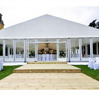 Tente industrielle à structure en aluminium, grande tente extérieure en forme de A pour événements, chapiteau blanc pour mariages, fêtes, événements, églises, à vendre