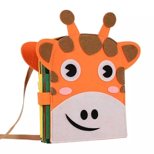 Nouveau style, livre d'activités pour bébé unisexe en feutre coloré, doux, silencieux, en forme <span class=keywords><strong>de</strong></span> girafe, animal occupé, 100 pièces, Montessori, développement <span class=keywords><strong>de</strong></span> l'intelligence - Product Image 2