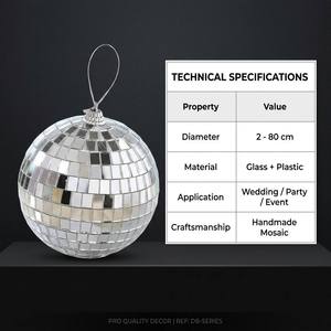 Bola de <span class=keywords><strong>Discoteca</strong></span> de Cristal de 2 cm a 80 cm para Decoración de Bodas y Fiestas - Product Image 5