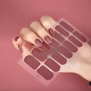 Autocollants d'ongles en Gel pour ongles, manucure française, couverture complète, Nail Art, DIY bricolage, pièces