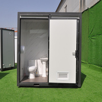 Toilettes mobiles écologiques en panneaux sandwich portables, sanitaires modulaires préfabriqués pour chantier, parc, événement
