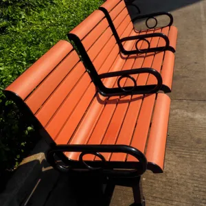 Attractive custom authentic look wooden Powder coating finished outdoor indoor garden park bench