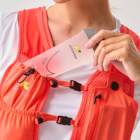 Bouteille d'eau pliable Nevo Rhino 500 ml grise sans bouchon, anti-fuite, avec filtre, gourde souple pour l'hydratation, emballage inférieur pour la course à pied et l'entraînement
