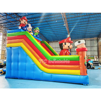 Château gonflable professionnel en PVC Super Mario Bros avec toboggan pour parc, certifié sûr