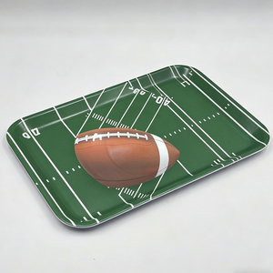 Platos de <span class=keywords><strong>Melamina</strong></span> con Diseño de Fútbol Americano para Fiestas, Barbacoas y Eventos Deportivos - Product Image 4