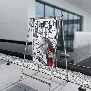 Hai mặt Acrylic hiển thị đứng tiết kiệm Vật liệu Windproof menu Poster chủ ngoài trời sử dụng bảng quảng cáo - Product Image 2