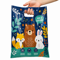 Sac à main en plastique imprimé avec motif de dessin animé, impression en gravure personnalisée 10 couleurs, sac à main en plastique HDPE