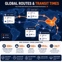 Service de logistique aérienne express rapide, dropshipping pour les vendeurs Shopify, temps de transit fiable avec suivi complet, dédouanement gratuit