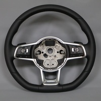 Volante Deportivo de Cuero Negro Personalizado para VW Polo Golf 6 GTD Jetta Tiguan Passat GTS R GTD MK7