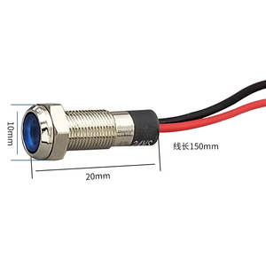 6/8/10/12mm Mini Small <b>Panel</b> Mount signal Lamp Waterproof Equipment Metal LED Indicator <b>Light</b> with Wire 3-6V Red Green Yellow - Product Image 6