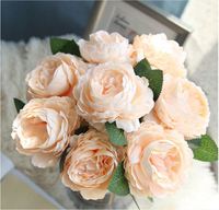 Bunga Ranunculus Artifisial V-1025, Penjualan Langsung Pabrik, Bunga Mawar Pink Realistis Seperti Asli, Sentuhan Sutra, untuk Dekorasi Rumah