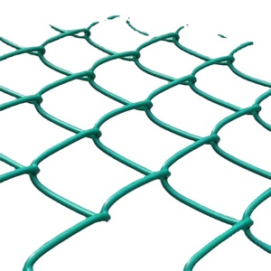 Clôture en treillis métallique galvanisé en forme de diamant recouvert de PVC, treillis cyclone - Product Image 1