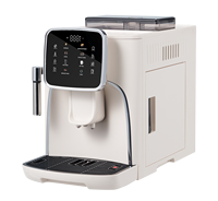 Machine à expresso entièrement automatique contrôle par écran tactile noir Cappuccino Latte mousse de lait brassage pour poudre de grains de café