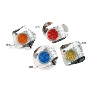 Perles de verre rondes transparentes de 2-3 mm, sept couleurs, pour point de croix, artisanat, fabrication de bijoux, perles en vrac - Product Image 3