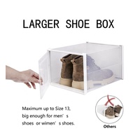 Lot de 18 organiseurs de rangement pour chaussures empilables, cubes à chaussures pliables et polyvalents pour baskets
