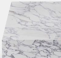 Table basse rectangulaire en marbre minimaliste italien, pour salon de villa, petite table basse domestique, grande table basse de luxe en pierre blanche