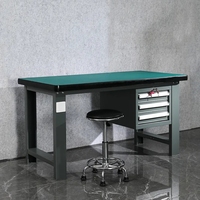 Banc de travail ESD robuste de haute qualité, table de travail électronique en fer sur mesure pour atelier, ligne d'assemblage