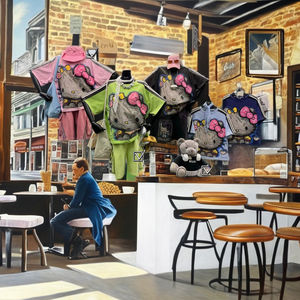 Versatile Loose Neck Top 100% Cotton for <strong>Hello</strong> <strong>Kitty</strong> <strong>T</strong>-<strong>Shirt</strong> European Goods Casual Summer Style T0117 - Product Image 3