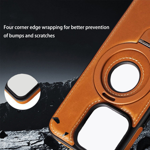 GSCASE Anneau magnétique Couverture arrière en <span class=keywords><strong>cuir</strong></span> Pu Etuis de téléphone portable Accessoire pour <span class=keywords><strong>iphone</strong></span> 15 <span class=keywords><strong>Pro</strong></span> <span class=keywords><strong>Max</strong></span> 16 13 <span class=keywords><strong>12</strong></span> 11 Xr 14 - Product Image 5
