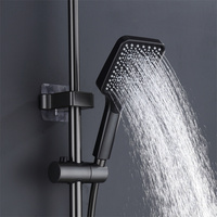 Ensemble de douche thermostatique mural en laiton pour salle de bain, avec mitigeur en céramique, largement utilisé, qualité supérieure, touches piano, effet pluie