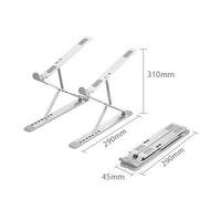 Support pour ordinateur portable en aluminium Great Roc OEM avec design à double hauteur pour ordinateur portable de 15,6 pouces