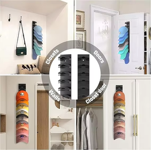 All'ingrosso cappello da parete in PVC da Baseball Organizer forte adesivo da tenere 10 cappelli appendibili da esposizione inclusa borsa in plastica - Product Image 4