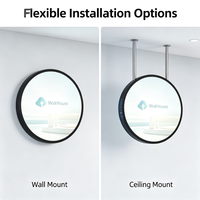 Écran LED rond intérieur P2 de haute qualité avec affichage couleur intégrale de 32/40/50/60 mm, écran LED publicitaire mural pour la décoration de magasins