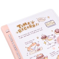 Carnet de notes à couverture rigide en polyuréthane, style guérison, avec motifs d'animaux mignons, relié par fil, très esthétique, cadeau quotidien pour étudiants