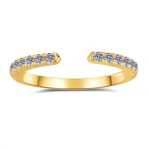 시대를 초월하고 낭만적 인 보석 전체 VVs1 Moissanite 쌓을 수있는 반지 S925 스털링 실버 약혼 여자 남자의 결혼 선물 - Product Image 4