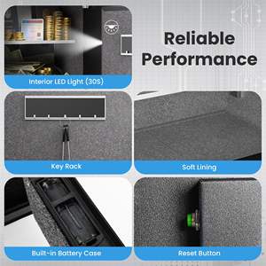 Caja Fuerte de Seguridad Antirrobo con Cerradura Electrónica para el Hogar, Oficina, Hotel, Cajas Fuertes de Acero para Dinero, Objetos de Valor, Documentos y Armas - Product Image 5