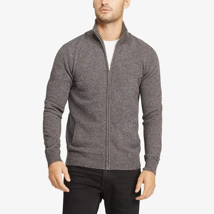 Jacket Style Mens Cashmere Cardigan