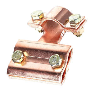 Connecteurs de câble de terre en <span class=keywords><strong>cuivre</strong></span> à <span class=keywords><strong>double</strong></span> fente, vente directe usine, service OEM, pour installations de communication - Product Image 4