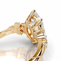 Bague en Moissanite 5 carats, couleur D, pureté VVS1, en forme de grappe Marquise, en argent sterling 925 plaqué or 18 carats, bijoux en Moissanite pour femme