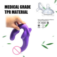 Realistic gerçekçi yapay penis külot çift erkekler kadınlar için Anal masaj askısız çift kafa dildos vibratör lezbiyen