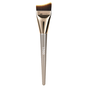 <span class=keywords><strong>Pinceau</strong></span> de maquillage anti-cernes à contour unique incurvé en gros <span class=keywords><strong>Pinceau</strong></span> de maquillage pour fond de teint liquide Novice à tête plate ultra-mince - Product Image 1