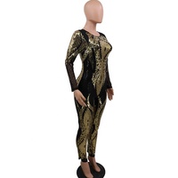 Combinaison Sexy à Paillettes Personnalisable en Gros, Transparente, pour Femmes de Luxe