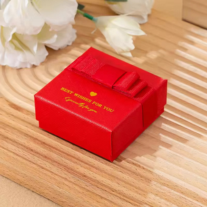 Custom Logo Modern Stylish Cardboard Paper Jewelry Packaging <b>Boxes</b> with Lid Necklace <b>Earring</b> Bowknot Ribbon Ring Box in Carton - Product Image 6