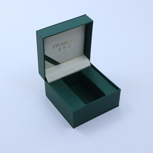Cao cấp hiện đại đồng hồ màu xanh lá cây Hộp Quà Tặng biểu tượng tùy chỉnh thương hiệu sang trọng PU da trường hợp đồng hồ thông minh Bao bì hộp với gối - Product Image 2