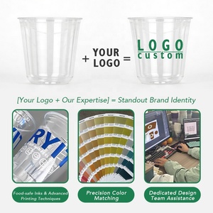 Vaso Desechable Transparente de PET con Forma de U y Tapa, Personalizable con Logotipo, para Boba, Limonada, Smoothies y Jugos (Tamaños de 12oz a 24oz) - Product Image 5
