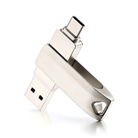 Clé USB 256 Go avec ports USB-A et USB-C, stockage externe portable, clé USB 1 To pour MacBook et téléphones Android