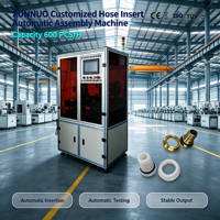Machine XUNNUO sur mesure à moteur PLC pour l'assemblage automatique d'inserts de tuyaux, avec garantie d'un an, capacité de 600 pièces/heure