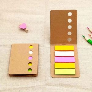 Juego de Notas Adhesivas de Papel Kraft Multicolor, Etiquetas Adhesivas de Cinco Colores para Índice, Etiquetas de Colores para Estudio, Oficina, Regreso a Clases, Notas - Product Image 4