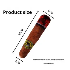 Amazon Best Seller için çevre dostu interaktif peluş oyuncak köpek simülasyon puro şeklinde Pet çiğnemek oyuncak kırışık kağıt özelliği ile - Product Image 3