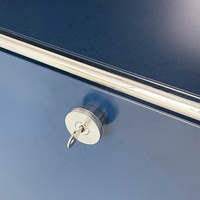 Mueble de Almacenamiento Modular Personalizado de 3 Niveles con Marco de Acero Inoxidable y Cerradura para Sala de Estar