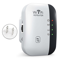 Ripetitore WiFi ad Alto Potenziamento del Segnale 300Mbps, Amplificatore AP con Copertura 50m, Crittografia WPS One-Click, Spina US/EU, Stabile per Tutta la Casa
