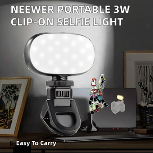 Luce LED Portatile BASICS 12V 3W per Selfie, per Fotocamera Smartphone, Batteria 600mAh, CRI95, 3 Modalità Colore, per <span class=keywords><strong>iPhone</strong></span>/iPad/Webcam Laptop - Product Image 2