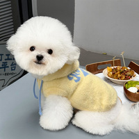 Sweat à capuche mignon à motifs de lettres pour animaux de compagnie, vêtements pour chats, vêtements pour petits chiens, pull en tricot
