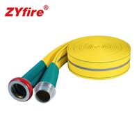 Tuyau de lutte contre l'incendie ZYfire 2 pouces, simple gaine, 100% polyester vierge, avec revêtement en caoutchouc nitrile, flexible, pour intervention d'attaque, 10-21 bars