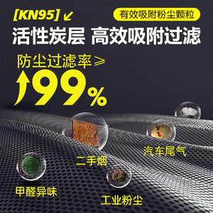 หน้ากากกันฝุ่น Tao Shield Kn95 พร้อมวาล์ว 2 ชั้น คาร์บอนกัมมันต์ ป้องกันฝุ่นละอองในงานอุตสาหกรรม - Product Image 4