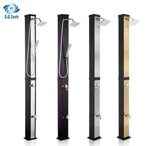 <span class=keywords><strong>Douche</strong></span> <span class=keywords><strong>solaire</strong></span> extérieure de haute qualité 40L en acier inoxydable PC/aluminium/ABS, design moderne pour piscines, livraison directe - Product Image 1